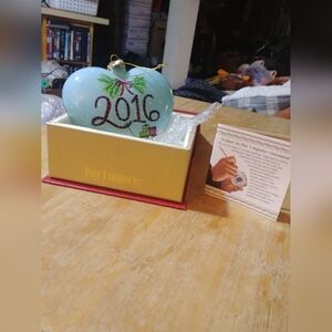 Pier 1 Holiday Ornament - Light Blue and Green